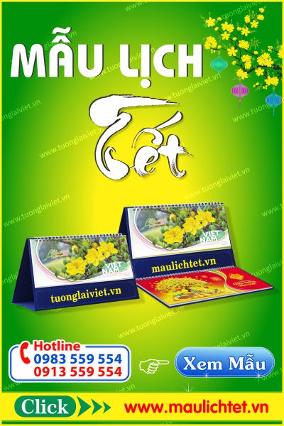 Mẫu Lịch Tết TLV
