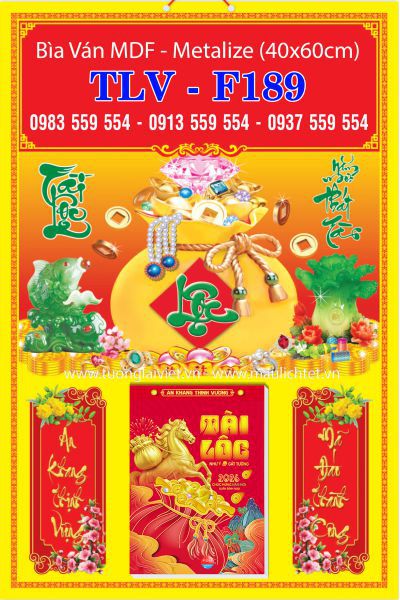 Bìa lịch gắn bloc Túi vàng Tài lộc