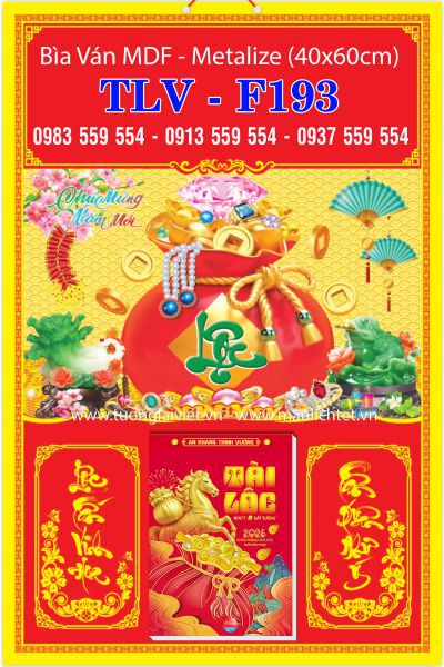 Bìa lịch gắn bloc Túi Vàng