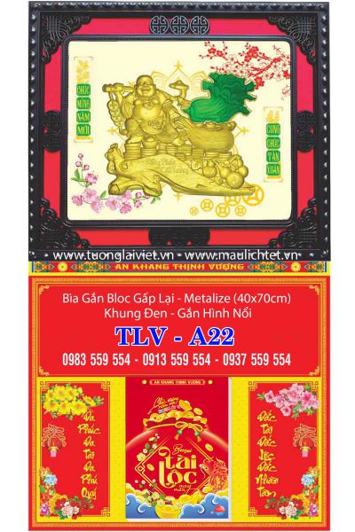 Bìa Lịch Gập Khung Nâu Phật Di Lặc