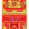 Bìa lịch gập khung vàng Khai Xuân Đại Cát