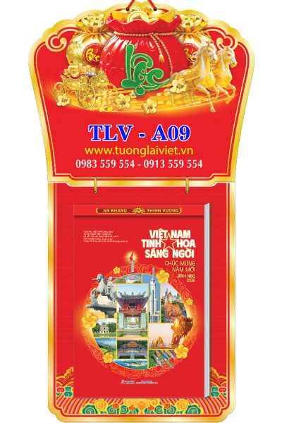 In Lịch bloc siêu đại Chữ Cẩm Thạch