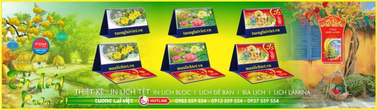 In Lịch Để Bàn 13 Tờ