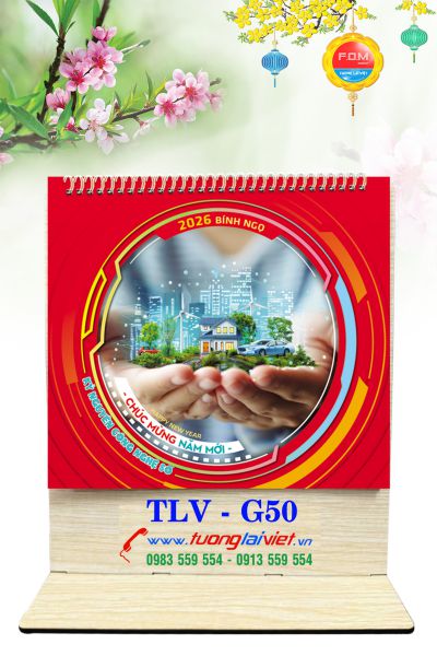 In Lịch gỗ để bàn Công Nghệ Số