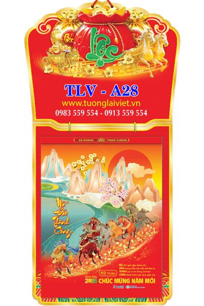 Lịch 52 Tuần Bìa Treo Chữ Nổi