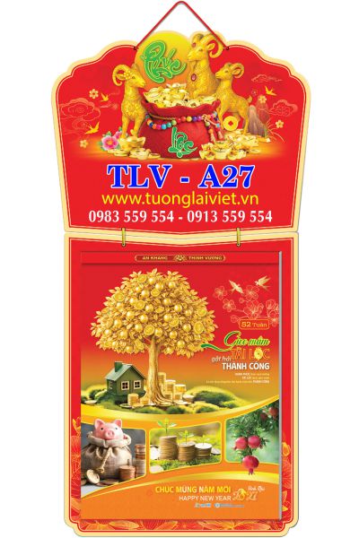Lịch Bloc 52 tuần Chữ Cẩm Thạch