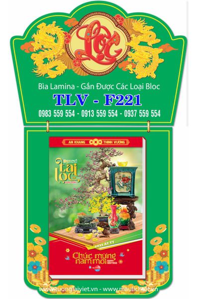 Lịch Bloc Bìa Laminate Bảng Bìa Xanh Lá