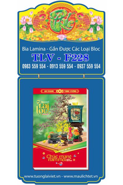 Lịch Bloc Bìa Laminate Bìa Treo Màu Xanh