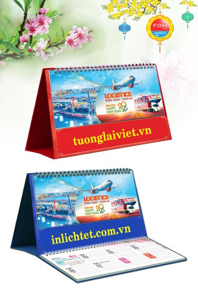 Lịch Để Bàn 15 Tờ Logistics Vận Chuyển