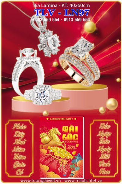 Lịch Gỗ Laminate Vàng Bạc Đá Quý