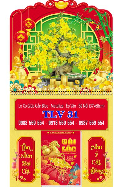 Lịch lò xo giữa bloc Mai vàng