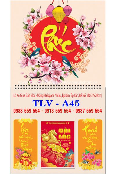 Lịch lò xo giữa bloc Phúc vàng