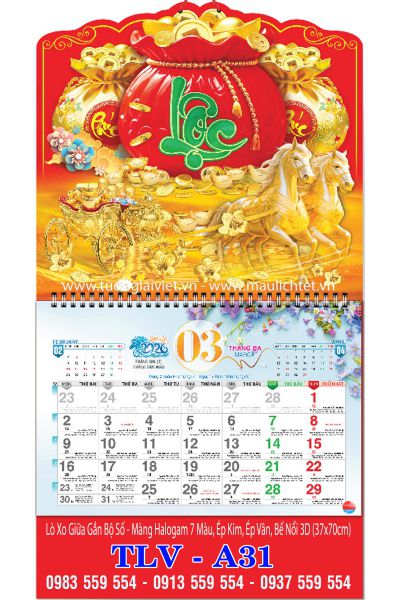 Lịch lò xo giữa bộ số Lộc túi vàng