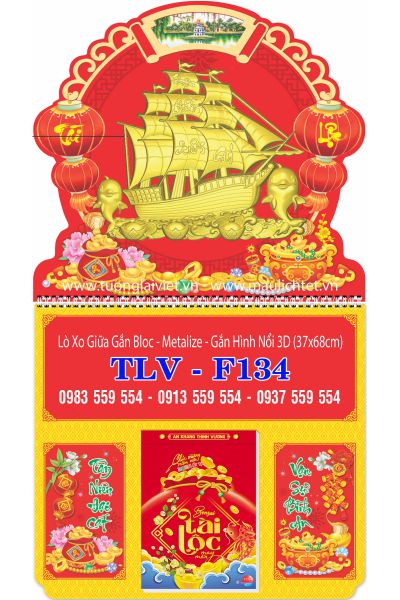 Lịch Lò Xo Giữa Dán Nổi Thuận Buồm Xuôi Gió