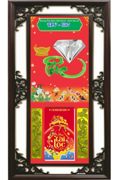 Lịch Phù Điêu Khung Nhựa Chữ Phúc