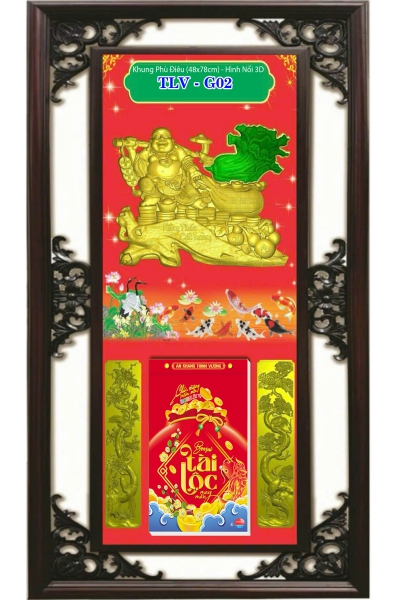 Lịch Phù Điêu Khung Nhựa Phật Di Lặc