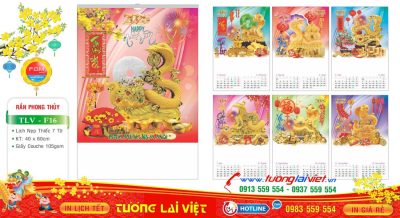 Mẫu Lịch Tờ Phong Thủy